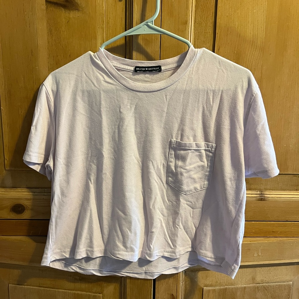 light purple brandy melville crop top